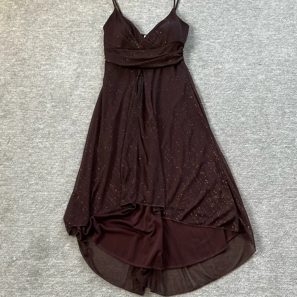 City Triangles 90’s Y2K Sparkly Brown Dress